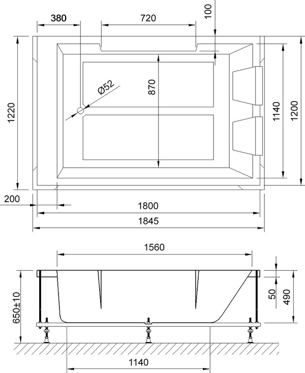 Акриловая ванна Royal Bath Triumph RB 665100 180x120 см с каркасом