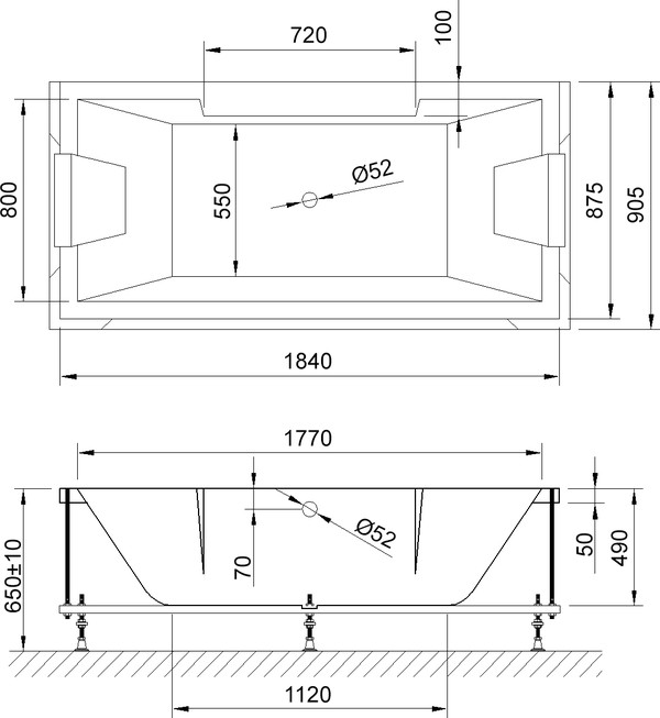 Акриловая ванна Royal Bath Triumph RB 665102 185x87 см