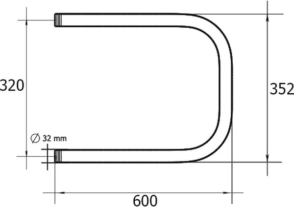 Полотенцесушитель водяной Terminus П-образный П 320*600