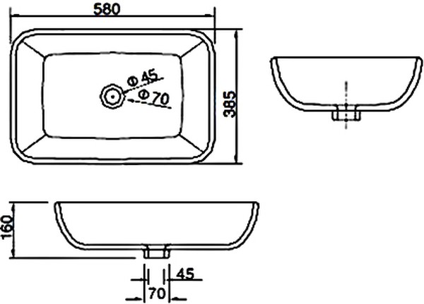 Раковина SSWW CL3155 58 см