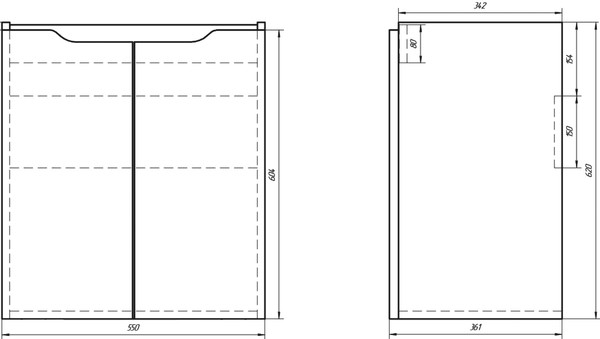 Мебель для ванной Dreja.eco Mini 60