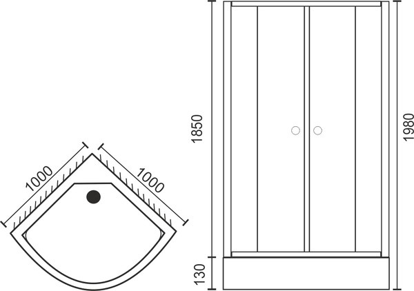 Душевой уголок Royal Bath RB 100HK-T