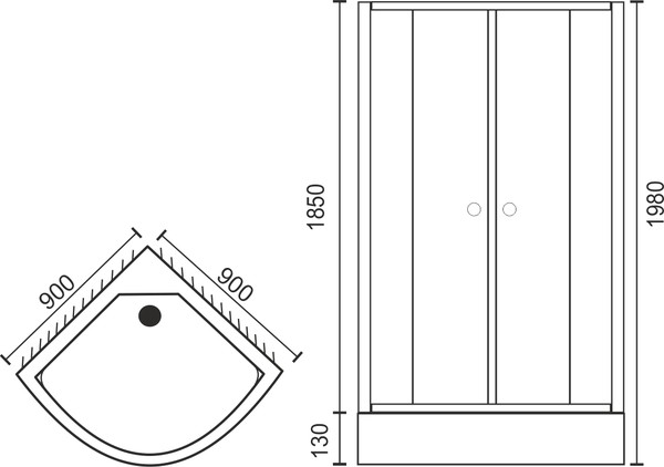 Душевой уголок Royal Bath RB 90HK-C 90x90 с поддоном