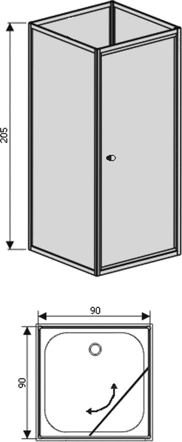 Душевая кабина RGW Andaman OLB-206 90x90 см, профиль белый