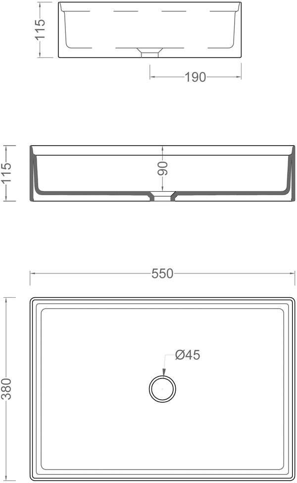 Раковина ArtCeram Scalino 55 mate