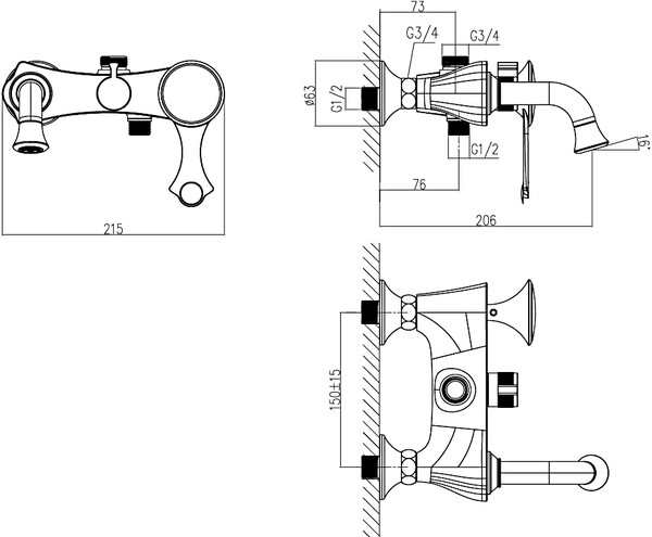 Душевая стойка Artik Yasmina LT800/B02