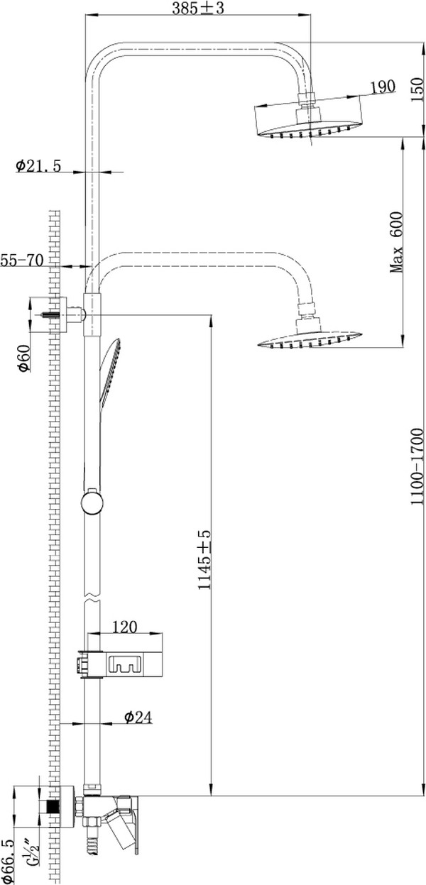 Душевая стойка Lemark Tropic LM7002C