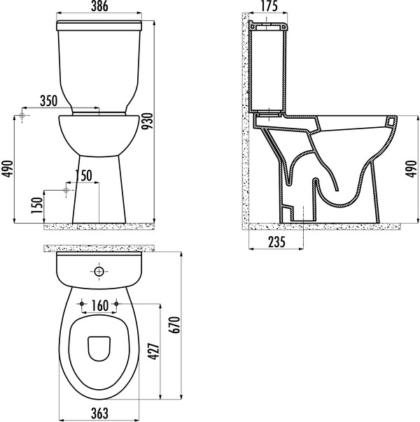 Унитаз-компакт Creavit BD301