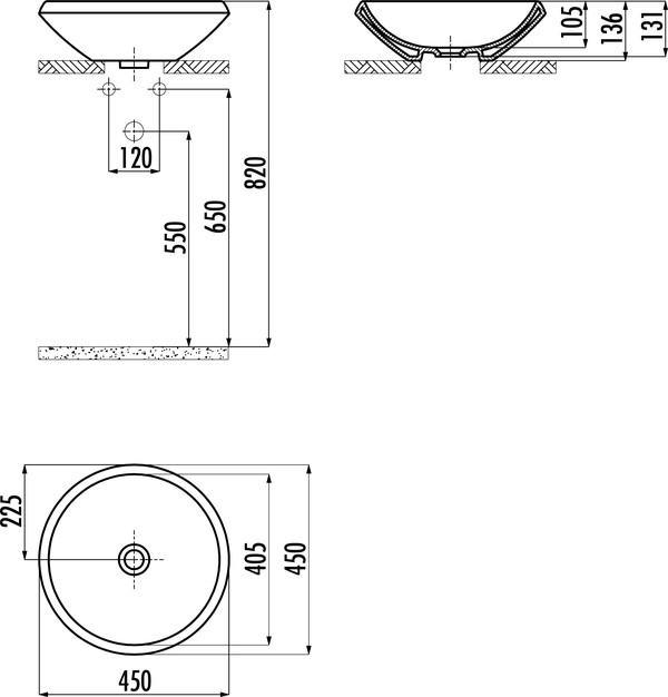 Рукомойник Creavit MN045 черный