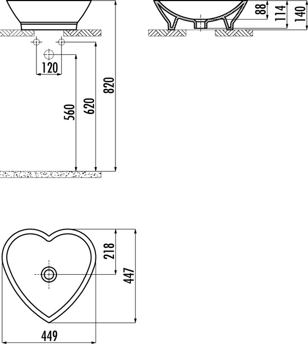 Рукомойник Creavit TP149 белый