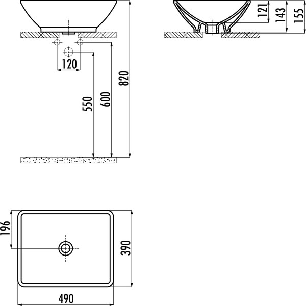 Рукомойник Creavit TP140 белый