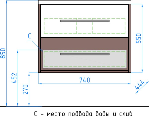 Тумба с раковиной Style Line Экзотик 75 Plus подвесная, белая, экзотик