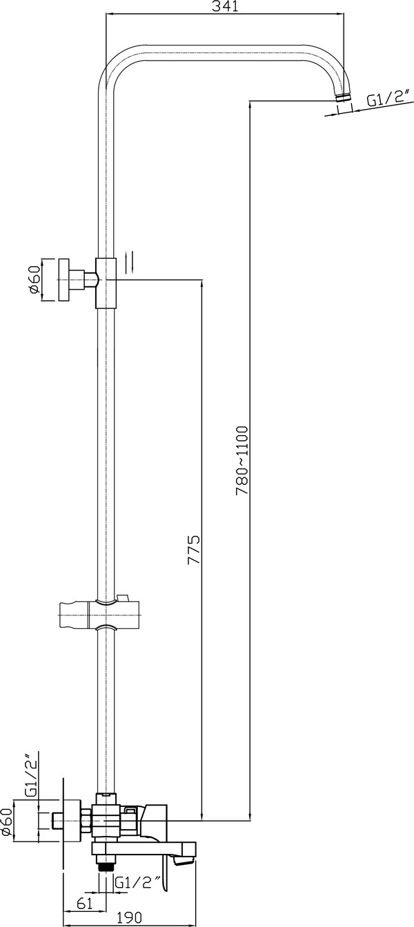 Душевая стойка Rush ST4235-40