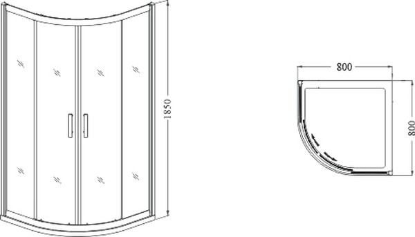 Душевой уголок Dolphin TN-204-J(5) 80x80