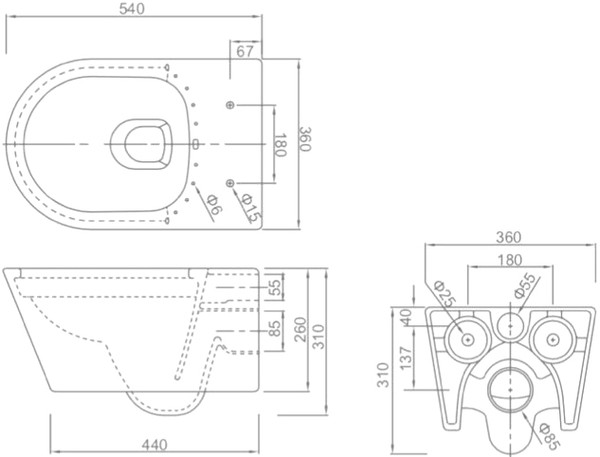 Унитаз подвесной SSWW CT2040V