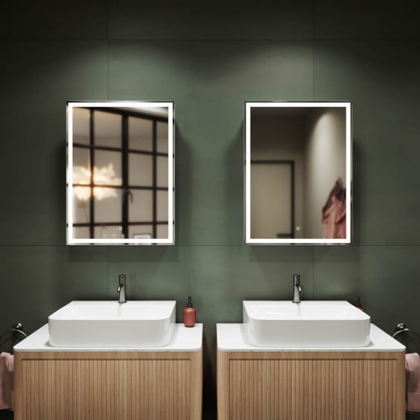 Зеркальный шкаф для ванной комнаты SANCOS Diva 600х150х800 с подсветкой, арт.DI600