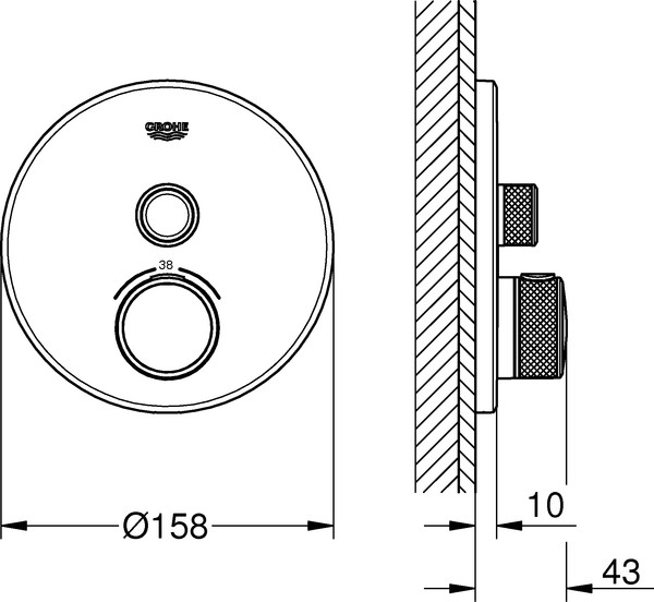 Термостат Grohe Grohtherm SmartControl 29118000 для душа