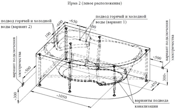 Акриловая ванна Radomir Vannesa Ирма 2 L