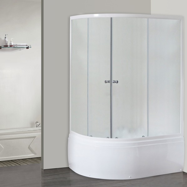 Душевой уголок Royal Bath RB 8120BK-C-R с поддоном