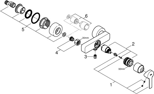 Смеситель Grohe Lineare New 33865DC1 для душа