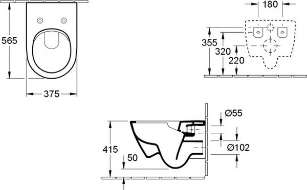 Унитаз подвесной Villeroy & Boch Subway 2.0 5614R2R1 alpin