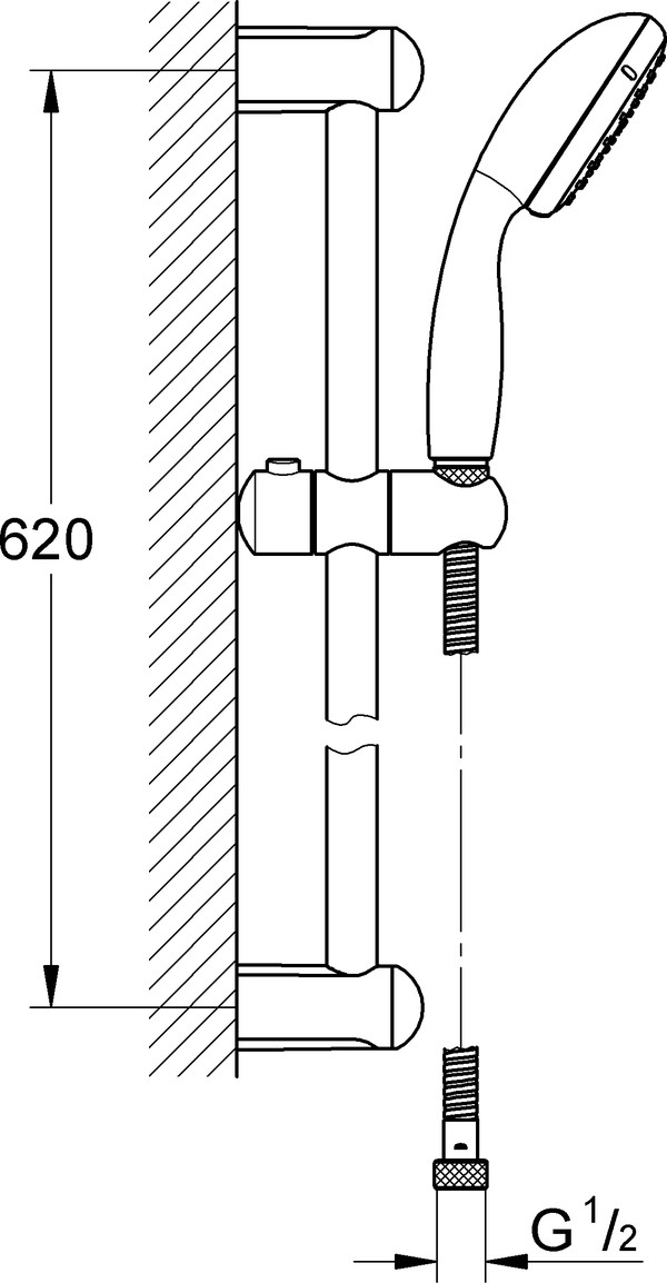 Душевой комплект Grohe BauClassic 124404