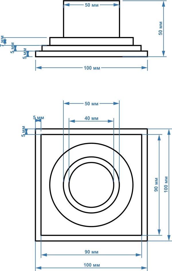 Душевой трап Magdrain F12Q5-G