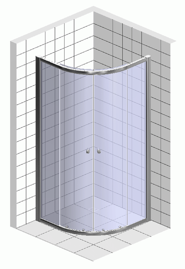 Душевой уголок Vegas Glass ZS 0100 05 02 профиль бронза, стекло шиншилла