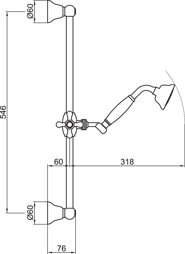 Душевой гарнитур Webert Comfort AC0384010 золото