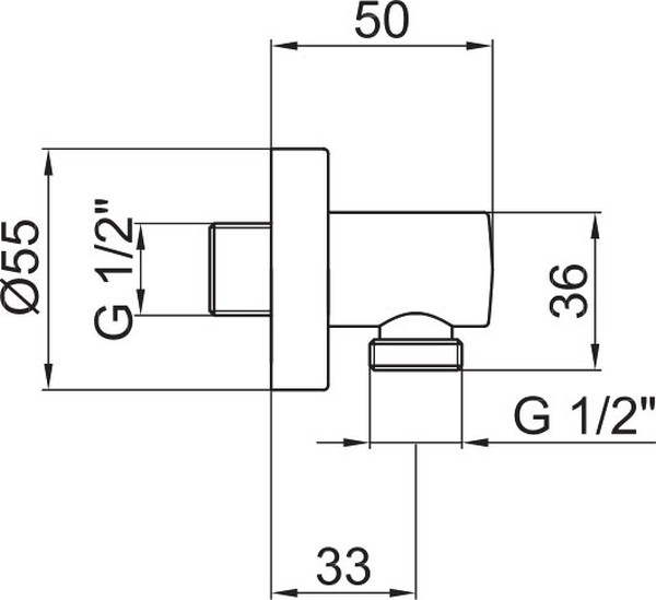 Шланговое подключение Webert Comfort AC0344015 хром