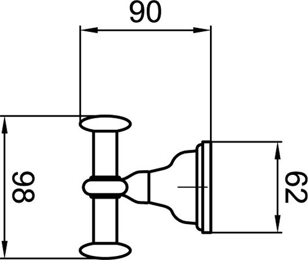 Крючок Webert Ottocento AM500401010 золото