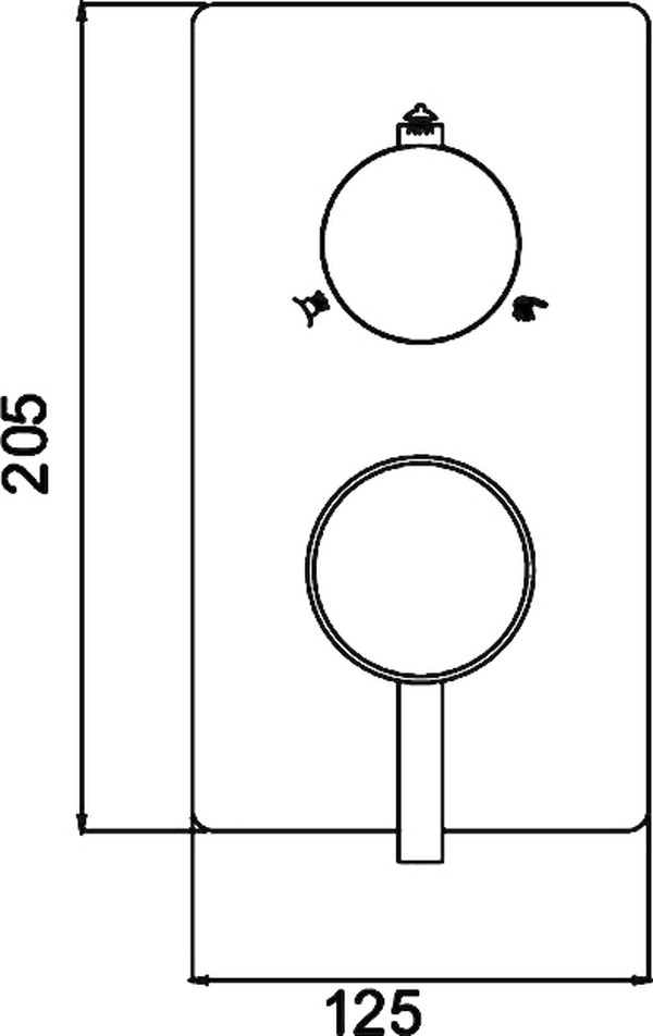 Смеситель RGW Shower Panels SP-43-01 С ВНУТРЕННЕЙ ЧАСТЬЮ, для душа