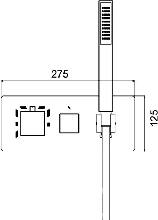 Термостат RGW Shower Panels SP-44-01 С ВНУТРЕННЕЙ ЧАСТЬЮ, для душа