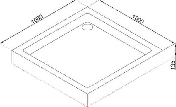 Поддон для душа Black&White Stellar Wind SQ-10H