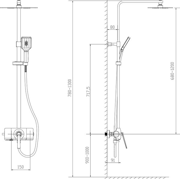 Душевая стойка Timo Halti Halti SX-4190/00 chrom