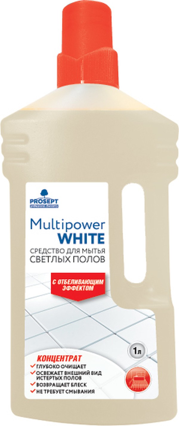 Средство для мытья пола Prosept Multipower White для светлых полов 1 л