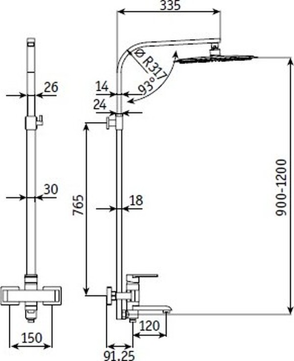 Душевая стойка RGW Shower Panels SP-30