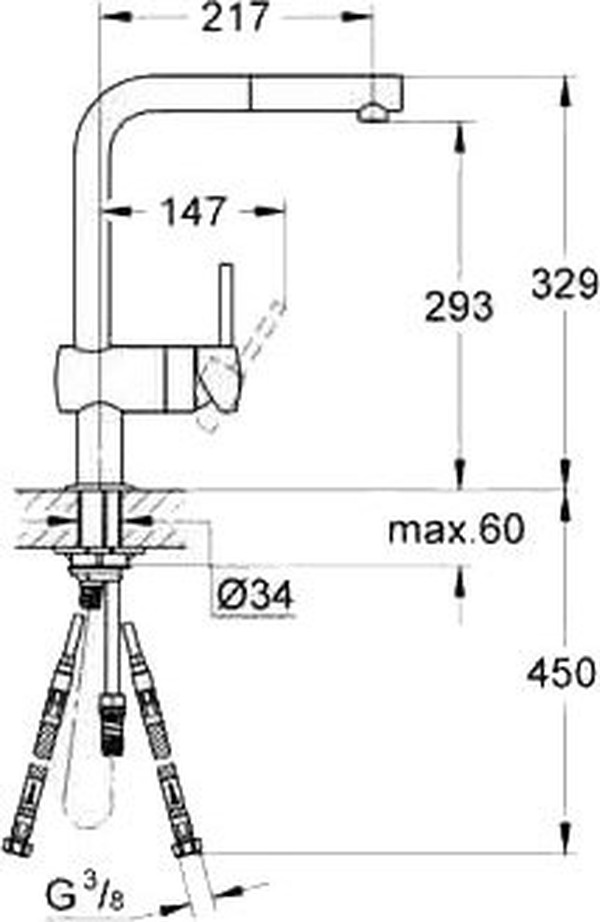 Комплект Мойка кухонная Grohe K700U 31574SD0 + Смеситель Grohe Minta 32168000 для кухонной мойки