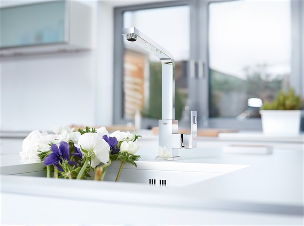 Комплект Мойка кухонная Grohe K700U 31574SD0 + Смеситель Grohe Eurocube 31255000 для кухонной мойки