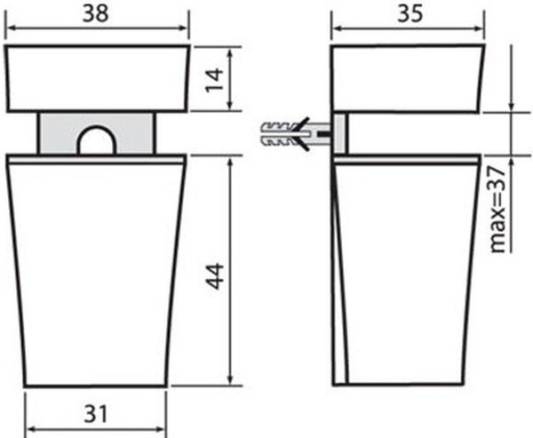 Полка De Aqua Токката TOK 503 060 хром, 60 см