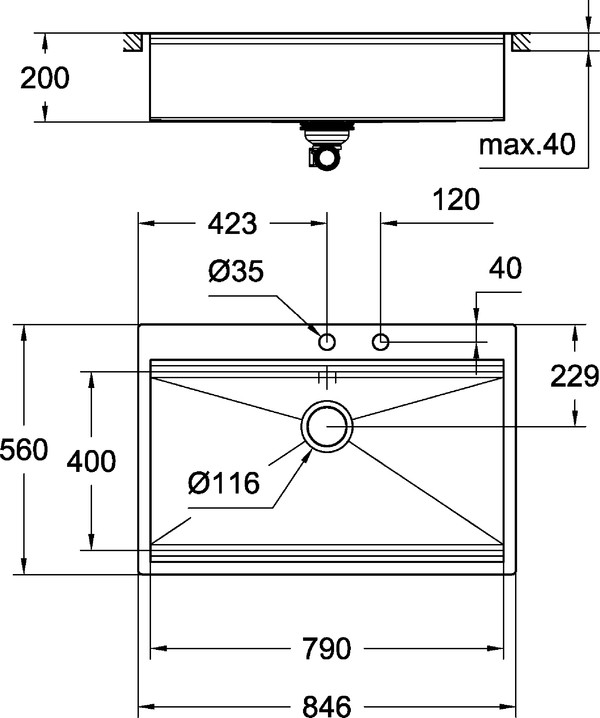 Мойка кухонная Grohe K800 31584SD0