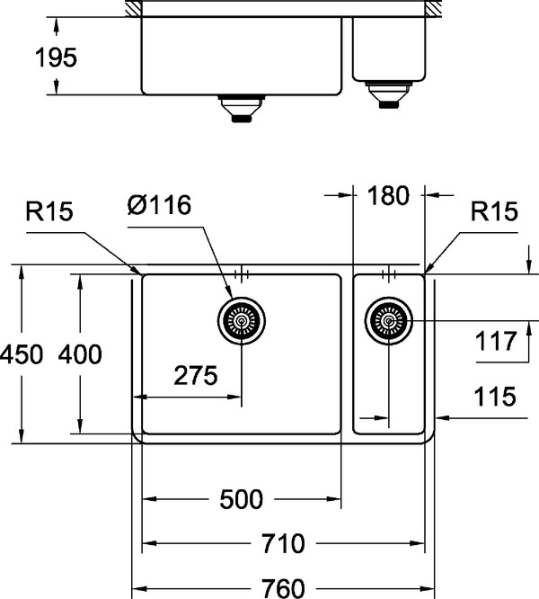 Мойка кухонная Grohe K700U 31575SD0