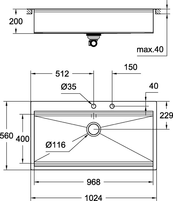 Мойка кухонная Grohe K800 31586SD0