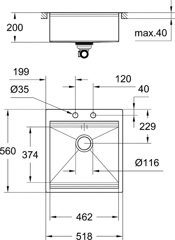 Мойка кухонная Grohe K800 31583SD0