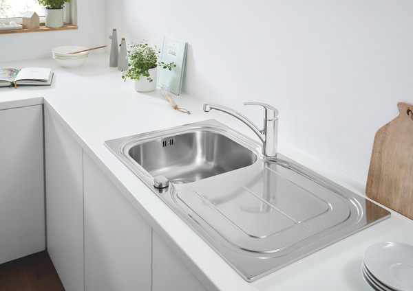 Комплект Grohe Eurosmart 31565SD0 Мойка кухонная K300 31563SD0 + Смеситель Eurosmart 33281002 для кухонной мойки