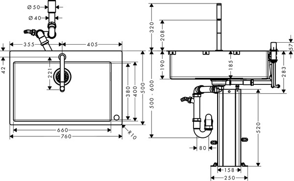 Комплект Hansgrohe C71-F660-08 43202800