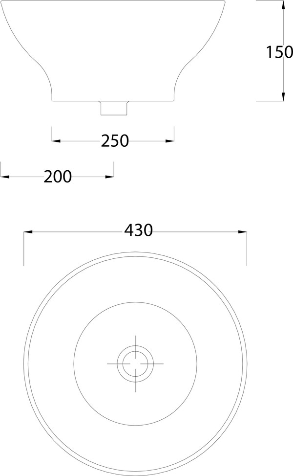 Рукомойник ArtCeram Fuori TFL002 43 см