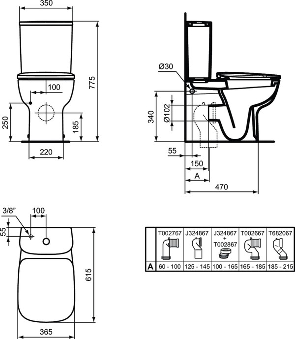 Унитаз-компакт Ideal Standard Esedra T282001