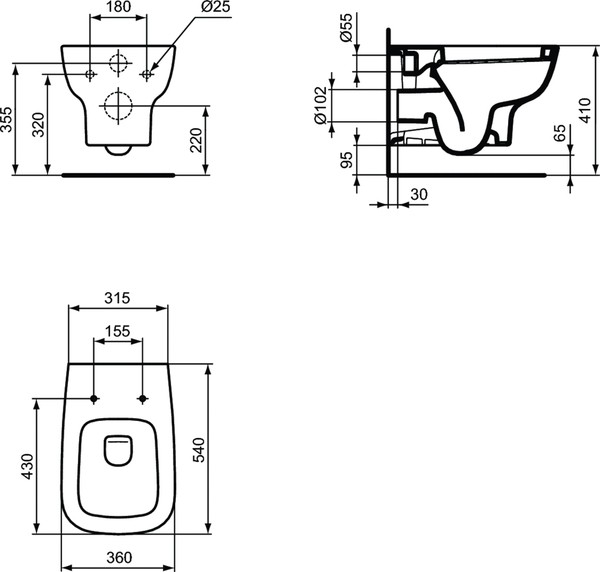 Унитаз подвесной Ideal Standard Esedra T281401