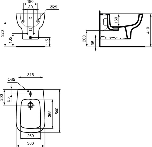 Биде подвесное Ideal Standard Esedra T281501